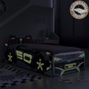 Ver imagem 4 de Bicama Infantil Carros Tornado Fun Preto Azul Pura Magia + Colchão Gazin