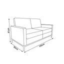 Ver imagem 2 de Sofá Fixo Florence Knoll 2 Lugares Inox em Sintético Preto