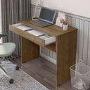 Ver imagem 2 de Escrivaninha Estudo Home Office Vitória Pratreleira Infeiror:freijó