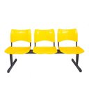 Ver imagem 1 de Cadeira Longarina Iso 3 Lugares Amarela Popmov