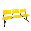 Ver imagem 2 de Cadeira Longarina Iso 3 Lugares Amarela Popmov