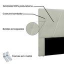 Ver imagem 7 de Cabeceira Para Cama Box Queen Aquilla 160cm Veludo - SSX Multicoisas Spezzia Branco navajo