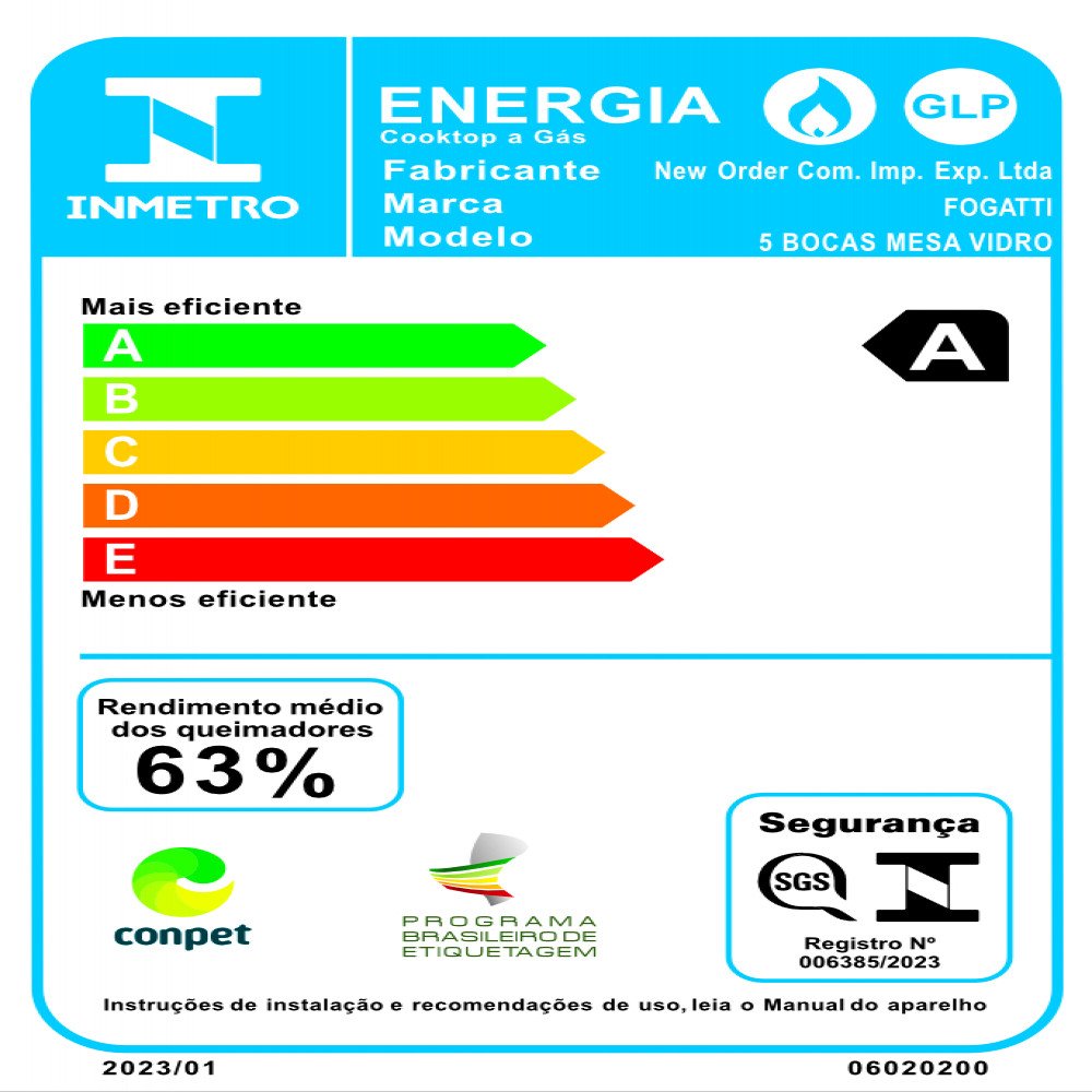 Cooktop Nardelli Safe Ferro Fundido 5 Bocas a Gas - 2