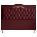 Ver imagem 3 de Kit Cabeceira de Cama Box e Calçadeira Baú Madri King 195 Cm Suede Bordo do Lar Móveis e Decoração