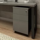 Ver imagem 1 de Gaveteiro Móvel P/ Escritório 3 Gavetas e Chave Alto Padrão