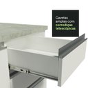 Ver mais imagens de Balcão Armário de Cozinha 80 cm 2 Gavetas Branco Glamy Madesa