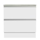 Ver imagem 6 de Balcão Armário de Cozinha 80 cm 2 Gavetas Branco Glamy Madesa