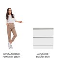 Ver imagem 5 de Balcão Armário de Cozinha 80 cm 2 Gavetas Branco Glamy Madesa