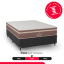 Ver imagem 5 de Cama Box Casal + Colchão Paris Molas Ensacadas Pocket - 61x138x188cm - e-Shop Casa - Couro