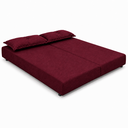 Ver imagem 6 de Sofá Cama 3EM1 em Tecido Suede com Almofadas - Sofá que Vira Cama Multifuncional :Vermelho