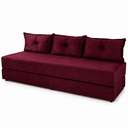 Ver imagem 5 de Sofá Cama 3EM1 em Tecido Suede com Almofadas - Sofá que Vira Cama Multifuncional :Vermelho