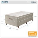 Ver imagem 2 de Cama Box + Colchão Solteiro King Santa Cruz Bege Molas Ensacadas Euro Pillow 96x203x72cm