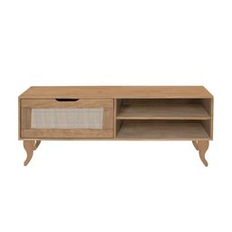 Rack Bancada Tv até 50 Madeira Florença Palha Indiana - Imbuia - 2 Rack Bancada Tv até 50 Madeira Florença Palha Indiana - Imbuia - 2