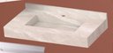 Ver imagem 3 de Bancada Banheiro Porcelanato 80cm com Válvula Oculta Branco:bege