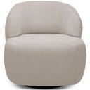 Ver imagem 3 de Poltrona Decorativa Orgânica Giratória para Sala Living Barolo L06 Bouclê Cinza