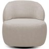 Poltrona Decorativa Orgânica Giratória para Sala Living Barolo L06 Bouclê Cinza - 3