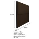 Ver imagem 5 de Cabeceira Casal Bali P02 140 cm Para Cama Box Marrom