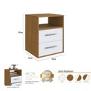 Ver imagem 5 de Mesa de Cabeceira 48cm com 2 Gavetas e Nicho Integrato
