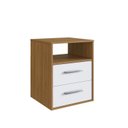 Ver imagem 2 de Mesa de Cabeceira 48cm com 2 Gavetas e Nicho Integrato