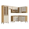 Cozinha de Canto 100% Mdf  8 Peças 14 Portas e Vidro Reflecta 321cm Vicenza Espresso Móveis - 2