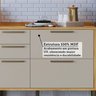 Cozinha de Canto 100% Mdf  8 Peças 14 Portas e Vidro Reflecta 321cm Vicenza Espresso Móveis - 5