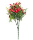 Ver imagem 2 de Kit 3 Ramos Artificial Planta Arranjo Pimenta Decoração 45cm