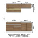 Ver imagem 4 de Armário de Cozinha Compacta 200cm Branco/Rustic Glamy Madesa 07