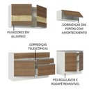 Ver imagem 5 de Armário de Cozinha Compacta 200cm Branco/Rustic Glamy Madesa 07