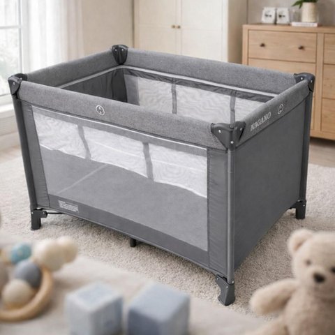 Berço Portátil Infantil Cercado Desmontável com Mosquiteiro - Rosa