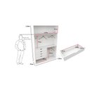 Ver imagem 3 de Armário Arara Gaveta Milena M4 100% Mdf (closet Lojas ) Vetorial Móveis Branco