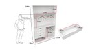 Ver imagem 3 de Armário Arara Gaveta Milena M4 100% Mdf (closet Lojas ) Vetorial Móveis Branco
