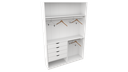 Ver imagem 1 de Armário Arara Gaveta Milena M4 100% Mdf (closet Lojas ) Vetorial Móveis Branco