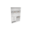 Ver imagem 1 de Armário Arara Gaveta Milena M4 100% Mdf (closet Lojas ) Vetorial Móveis Branco