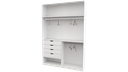 Ver imagem 5 de Armário Arara Gaveta Milena M4 100% Mdf (closet Lojas ) Vetorial Móveis Branco