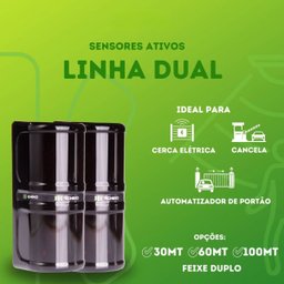 Sensor de Barreira Ativo Ipec Dual 100 Duplo Feixe 100 Mts - 4