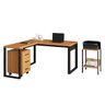 Kit Mesa de Escritório com Gaveteiro e Mesa Auxiliar 100% Mdf - 2
