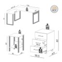 Ver imagem 3 de Kit Mesa de Escritório com Gaveteiro e Mesa Auxiliar 100% MDF