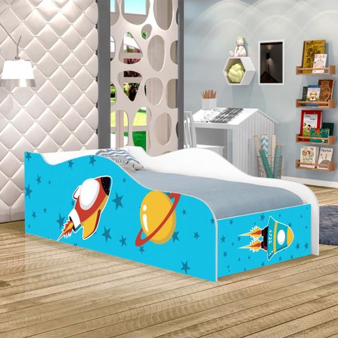 Cama Like Foguete Solteiro Com Colchão