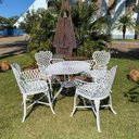 Ver imagem 2 de Conjunto 4 Cadeiras Mesa Viena Aluminio Fundido para Piscina Nossa Kasa Móveis Branco