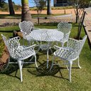 Ver imagem 3 de Conjunto 4 Cadeiras Mesa Viena Aluminio Fundido para Piscina Nossa Kasa Móveis Branco