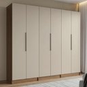 Ver imagem 3 de Guarda-Roupa Modulado 240 cm 6 Portas 4 Gavetas Rustic/Crema Neo Madesa 01