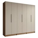 Ver imagem 1 de Guarda-Roupa Modulado 240 cm 6 Portas 4 Gavetas Rustic/Crema Neo Madesa 01