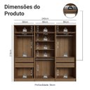 Ver imagem 2 de Guarda-Roupa Modulado 240 cm 6 Portas 4 Gavetas Rustic/Crema Neo Madesa 01