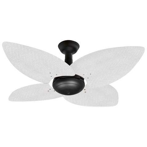 Ventilador de Teto Office Jet Aspen Venti-delta Preto Rattan Branca 220v