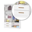 Ver imagem 6 de Guarda-Roupa Infantil com Espelho 4 Portas 2 Gavetas 118,5cm Multimóveis CR35559 Branco