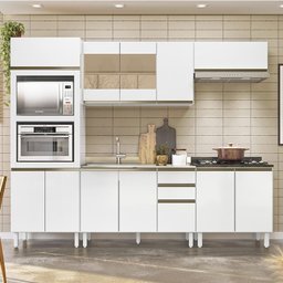 Cozinha Modulada Kali Premium 5 Peças Branco com Torre Quente - Nicioli - 2