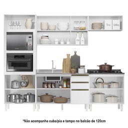 Cozinha Modulada Kali Premium 5 Peças Branco com Torre Quente - Nicioli - 3