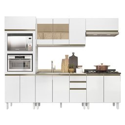 Cozinha Modulada Kali Premium 5 Peças Branco com Torre Quente - Nicioli - 1