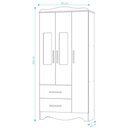 Ver imagem 3 de Armario Infantil 3 Portas 2 Gavetas Clara - Moveis Peroba Amendoa/branco
