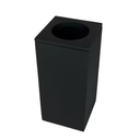 Ver imagem 1 de Lixeira Quadrada de Piso Preto Fosco Banheiro Lavabo 5,5L Tampa Vazada Resina de Poliéster